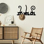 Wallity Hidden Cats Gancho de pared de metal negro